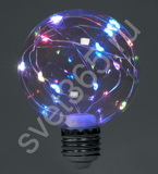 Лампа светодиодная LB-381 3W 230V E27 RGB шар G80